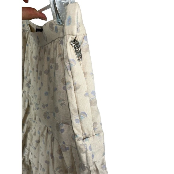MARC JACOBS Cotton Floral A-Line Ruffle Tiered Skirt Cottagecore Clean Girl - Picture 4 of 9